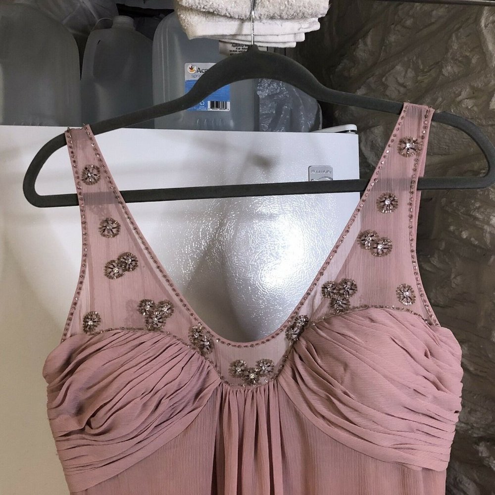 Nicole Miller Platinum Womans Gown Dress 10 Pink